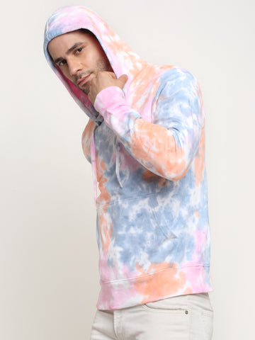 Artistic Style, Men Combed Cotton Tie & Dye Multi Color Sweatshirt