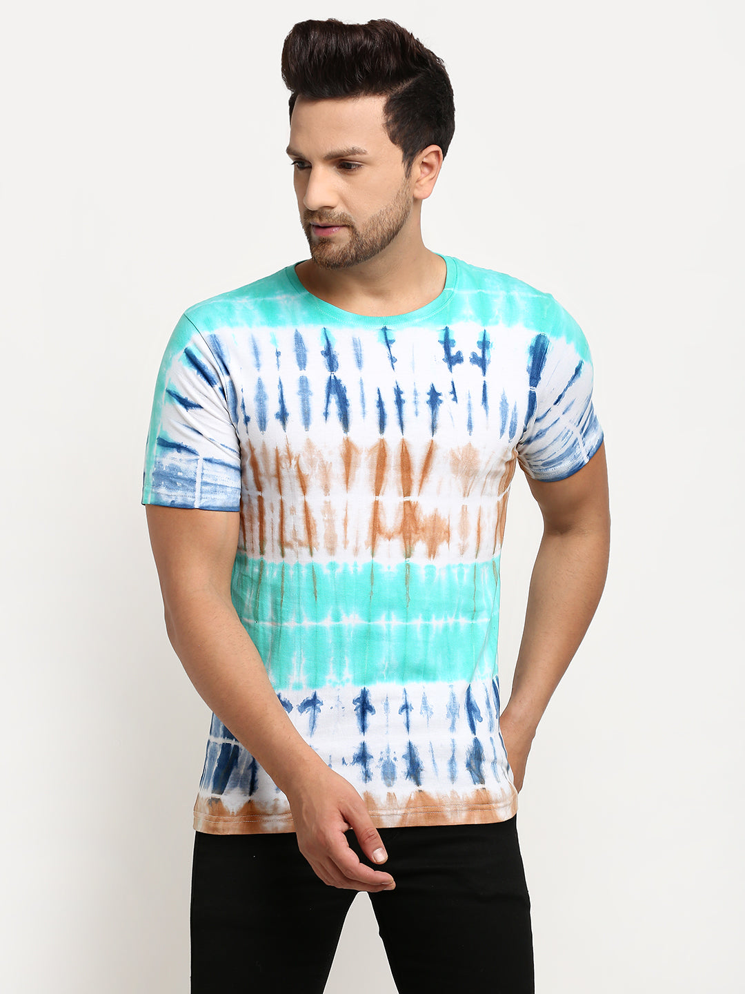 The Men Abstract Multicolour Sustainable t shirt