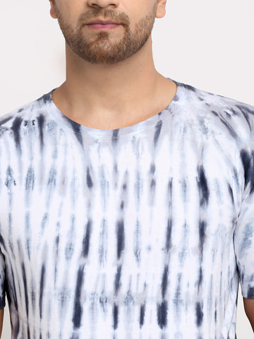 Multicolour flamboyant tie and dyed t shirt for men