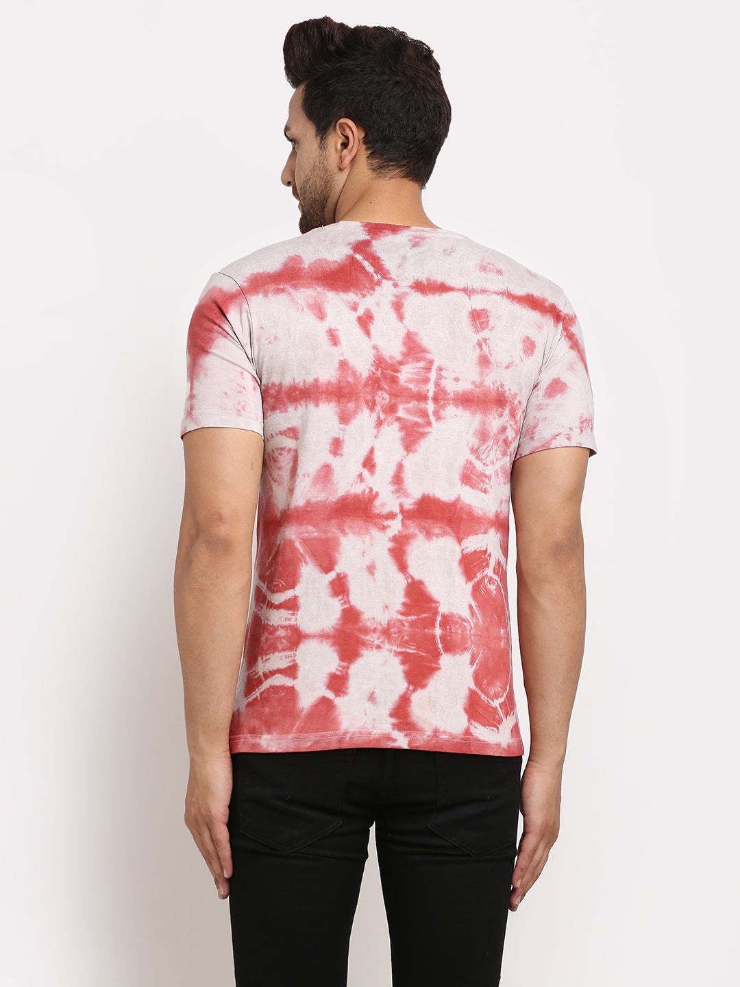 Men Raw Edge Sustainable tie and Dyed Multicolour t-shirt